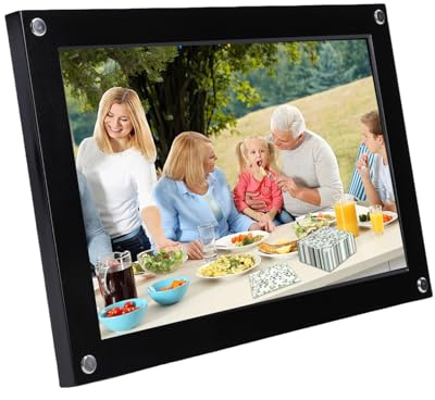 ASHATA 10.1 Zoll Smart WiFi Digital Fotorahmen, 1280x800 Touchscreen, Smart Electronic Photo Frame Auto Drehen, Eingebaut in 32 GB Speicher, Teilen Sie Momente Sofort (Black)