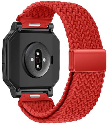 Geflochtenes Armband Kompatibel mit Amazfit Neo Armband Magnet Verschluss Elastisch Sport Nylon Ersatzarmbänder für Amazfit Neo Band (3)