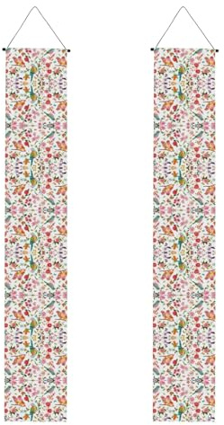 Dekoratives Veranda-Banner im Vintage-Stil (vertikal), geeignet zum Aufhängen im Freien, 30 x 180 cm