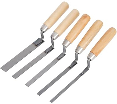 Benaewa 5 Pcs Pointing Trowel Set, Stainless Steel Finger Pointing Tool for Brick Tiling, Masonry Work