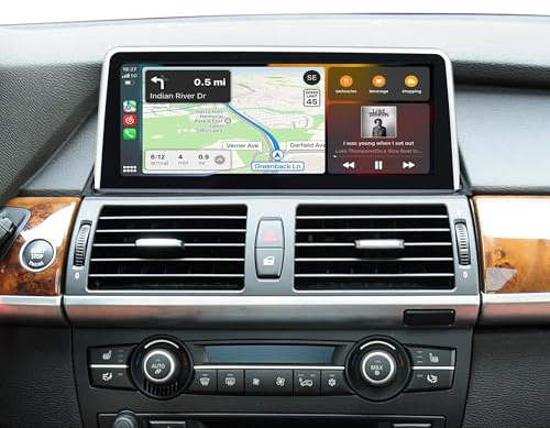 10,25-Zoll-Android-Autoradio für BMW X5 X6 E70 E71 2011-2013 CIC-System, kabelloses Carplay, Android Auto, iDrive, Bluetooth, 4G/WiFi, [4+64G]