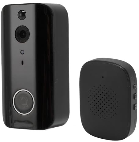 ERYUE Wireless Video Doorbell Camera 1080P, IR Night PIR Motion Sensor Noise Reduction, 5G WiFi, Voice Converter, 4000mAh, with Function, for Home