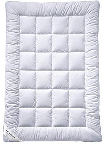 billerbeck Bettdecke S20 UNO - Ganzjahresdecke – 135 x 200 cm – AIRFILL - Hohlfaser-Füllung, Baumwollbezug mit Aloe-Vera-Veredelung, Weiß