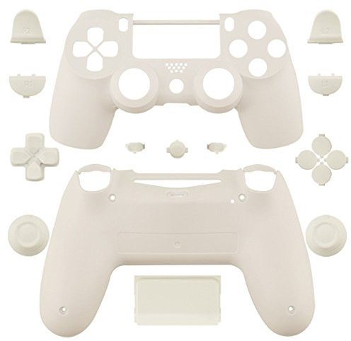 Carcasa completa con botones para mando inalámbrico PS4 (blanco)
