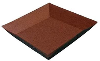 AMAYA SPORT Baldosa Esquina Caucho 50x50x4 cm - Rojo, Loseta Acolchada para Suelo, Loseta de Caucho para Gimnasio (Rojo)