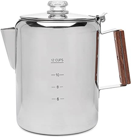 Coletti Bozeman Caffettiera da campeggio – Caffettiera – Caffettiera con caffettiera per falò o fornello per preparare il caffè – 12 tazze
