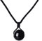 Yumilok Frauen Damen Mädchen Halskette Schwarz Cotton Cord Halsband mit Kristall Anhänger Geschenk für Mutter Freundin