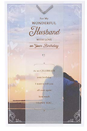 UK Greetings Husband Birthday Card With Envelope - Special Design