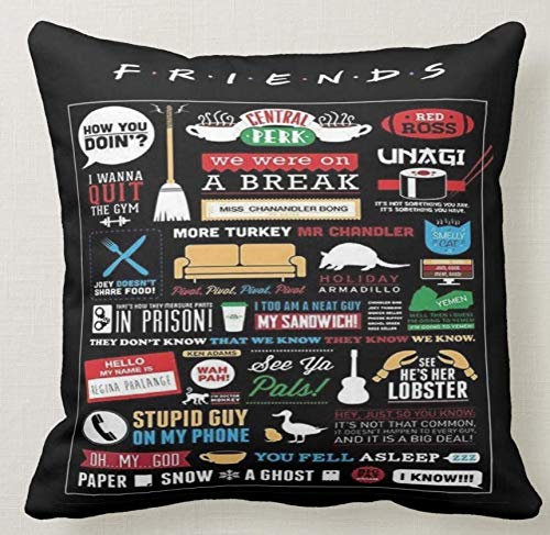 Pillow Cuscino Personalizzato 40X40 Meme Tributo Friends Citazione Quote - Serie TV -Telefilm Cult 3- Idea Regalo