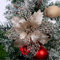 Hava Kolari 5pcs Weihnachtsblume, Künstliche Blumen Weihnachtsbaumdekoration Weihnachtsbaum Blume Deko Weihnachtsdekoration Ornamente (Champagner)