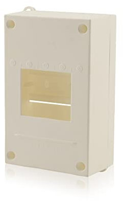 Intratec Sicherungskasten 1-reihig, IP30 – Aufputz Kleinverteiler für 3 Module, kleiner Verteilerkasten für Innenräume, 155 x 97 x 57 mm, Weiß