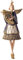 Engel Weihnachten Baumschmuck Figur Deko Hänger Christbaumschmuck Ornament 12 cm (dunkelblau-weiß mit Harfe)