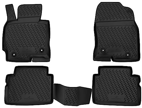 WALSER XTR Gummi Fussmatten Auto für Mazda CX-5 (KE, GH) 2011-2017, 100% passgenaue Auto Fußmatten, robuste Universal Fußmatte Auto, Gummimatten Auto, Auto Fussmatten Gummi