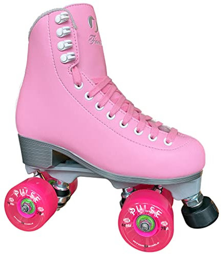 Jackson Ultima Finesse Viper Nylon Outdoor Rollschuhe Damen Größe 42 Pink mit rosa Pulse Lite Rollen