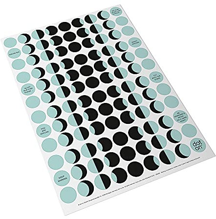 dot on Klebepunkte moon 20 mm | 107 Sticker | perfekt als Ergänzung für alle dot on Kalender | Aufkleber Klebepunkte dots Planen Organisation Mondphasen Mondkalender Motivation Dekoration