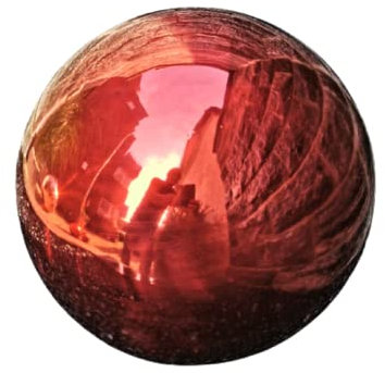 Jürgen Bocker Garten-Ambiente Dekorationskugel 30 cm Edelstahl rot poliert Dekokugel Edelstahlkugel Gartenkugel