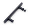 WYZDCP Dusche Türknauf Matte schwarz Badezimmertürgriffe Hole Center Abstand 145/440mm Gleitglas Türen Greifer Bar Badezimmer Bildschirmknöpfe (Size : 145mm)