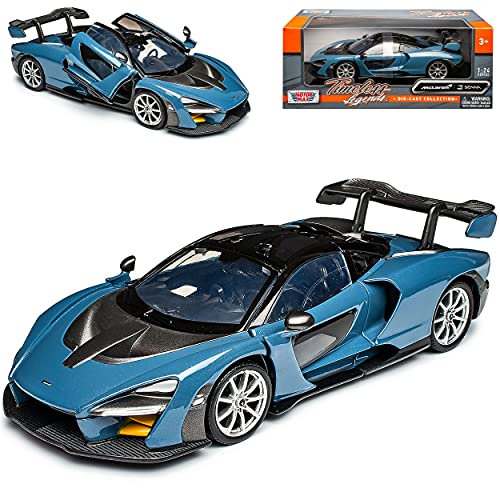 Motormax McLaren Senna Coupe Blau Grau Ab 2018 1/24 Modell Auto