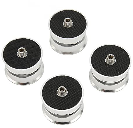 SP3924S 4 Stück Lautsprecher Isolation Füße, Skateboard Gummi Lautsprecher Isolation Füße, mit Stahlkugel für Lautsprecher, Verstärker, Instrumente, Plattenspieler, CD DVD Player, Blockflöten