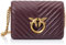 Pinko Damen Love Click Mini Sheep Nappa Chevron Tasche, M03q_Braun Schokolade-Antik-GOL