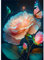 EOBROMD 5D Diamant Painting Bilder Erwachsene Blumen, Diamond Painting Schmetterlinge, DIY Rosen Diamant Malerei Set für Wanddekoration 30x40 cm