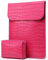HYZUO 15-16 Inch Laptop Sleeve for MacBook Pro 16 M4/M3/M2/M1 2025-2019, MacBook Pro 15 2015-2012 A1398, XPS 15, PU Leather Case with Pouch, Crocodile Pattern Rose Red