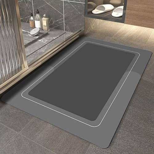 Octonyluck Alfombra Baño Antideslizante, Alfombrilla Baño Absorbente, Alfombra Diatomita Baño Secado RáPido, Alfombra Baño para Ducha y Cuarto de Baño, Lavable, 40 X 60 cm