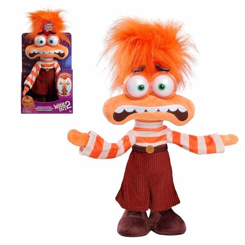 Just Play Disney und Pixar Alles Steht Kopf 2 – Shaking with Anxiety – Plüschpuppe, 33 cm groß, mit Soundeffekten, Kinderspielzeug ab 3 Jahren