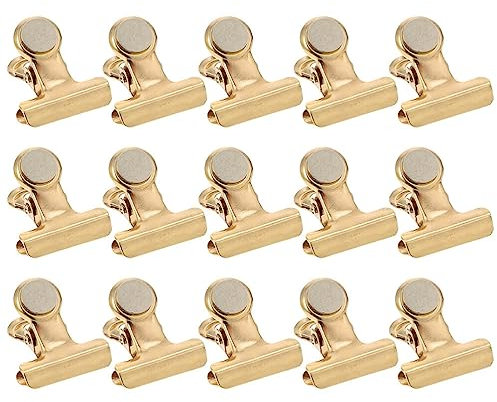 15 Pièces Pince Aimantée Aimant De Réfrigérateur Clip Sombre Clips Métalliques En Vrac Clips Magnétiques Pour Tableau Clip Photo Bureau Tableau Noir Et Blanc Acier Inoxydable