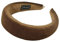 Bottega della Principessa - Bandeau pour cheveux femme bombé en velours (marron tabac)