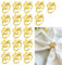 Weigudoc 20 pièces Rond de Serviette en Métal, Porte-Serviettes Forme de Feuille, Anneau Serviette de Table pour Mariage Anniversaire Banquet Dîner de Noël Décoration de Table (Or)