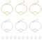 UNICRAFTALE 10 Sets 2 Farben Fassungen Für Armband Lünette Edelstahl Lünette Armbänder Leere Tablett Armreifen 16 mm Flache Runde Glas Cabochons Armband Rohlinge Zum Basteln von DIY Armbändern