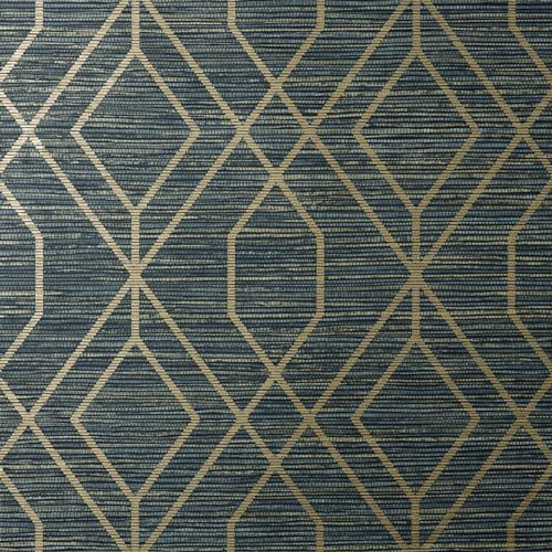 CROWN Fusion Trellis Navy Wallpaper M1774