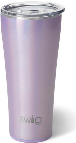 Swig Life 32oz Insulated Tumbler, Travel Coffee Tumbler with Lid, Cup Holder Friendly Travel Coffee Mug, Stainless Steel Thermos with Lid (Pixie)