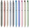 DIBALIYI 10 Stück 0,5 mm Gel Kugelschreiber für Schreiben, Schwarz Mine Stift Einziehbare Gelschreiber, Tagbuchschreiben und Notieren für Büro Zuhause Schule (10PCS)