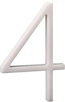 nanlyiau número de casa números casa exterior blanco adhesivo 5in numeros casa exterior modernos 3d Número de buzón numeros casa exterior Producción de acrílico(blanco 4)
