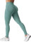 ZAAYO Damen Sport Leggings Nahtlose Scrunch Butt Leggings High Waist Booty Lifting Po Push Up Gym Sporthose Light Green M
