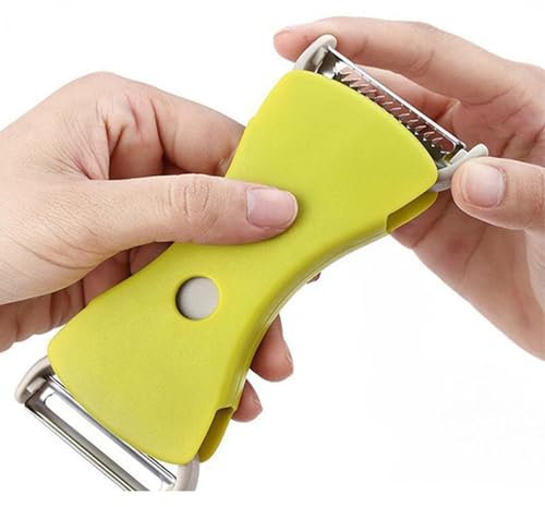 Kitchen Peeler, Vegetable Peeler - 2 in 1 Carrot Slicer, Double Sided Slicer, Ergonomic Fruit Shredder Suitable for Fruit, Vegetable, Potato, Carrot, Cucumber, Peeling