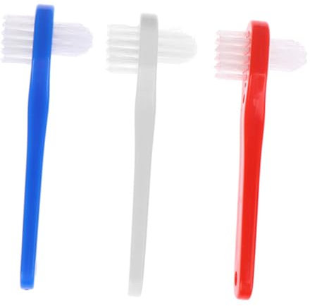 Mikinona 3stücke Kleine Prothesen-zahnbürste Für Doppelseitige Retainer-bürste Für Erwachsene Mundschutzzahnbürste Aus Hochwertigen Materialien