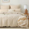 SOULFUL Bettwäsche 155x220 Baumwolle Gestreift, 100% Gewaschene Baumwolle Beige Bettwäsche Sets mit Reißverschluss öKotex Zertifiziert Enthält 1 Bettbezug 155x220 und 1 Kissenbezüge 80x80
