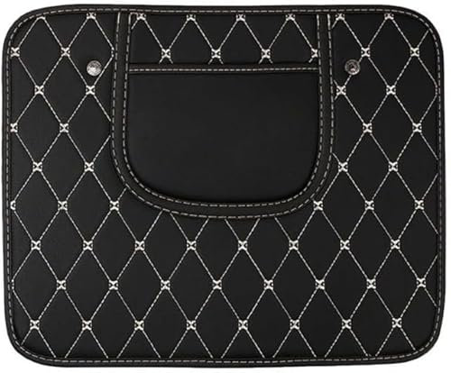 JGGQSY 2 Stück Auto Rücksitz Anti Kick Pad für Citroen ami AMI, Wasserdicht Pu Leder RüCkenlehne Anti-Kick Pads Mit Taschen,A/Short-Black