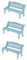 ibasenice 3pcs Mini Chair Decoration Doll House Miniature Bench Furniture Model Mini House Furniture Doll House Furniture Adorn Miniature Bench Decor Doll House Mini Bench Blue Wood