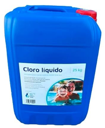 PISCINA SPA JARDÍN OCIO | Cloro Líquido 20 litros para Piscina Concentrado - Fórmula con Cloro para Piscina No Estabilizado, Tratamiento Automátizado, 20 L