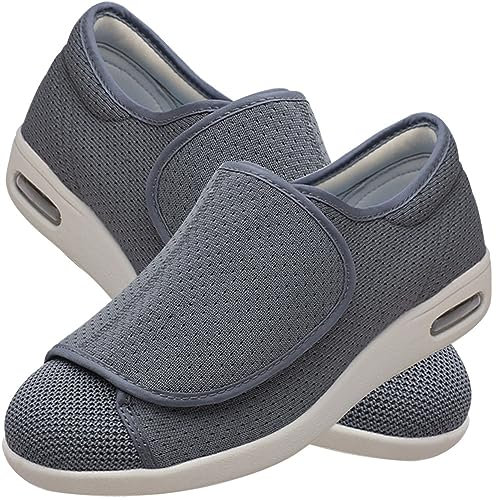 Chaussures pieds sensibles Orthopédiques Homme Chaussures Orthopédiques Femme chaussures pieds larges chaussures diabétiques pour hommes chaussures confortables pieds larges homme(Gray,41 EU)