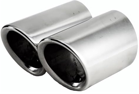 MIAOLISI Auspuff Schalldämpfer Für A&UDI A1 A3 A4 TT 2009–2013 2014 2015 Auspuffblende, Chrom-Edelstahl, Auto-Auspuff-Schalldämpfer-Spitzenrohrabdeckungen(Silver)