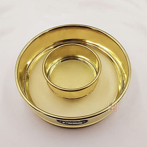 Setaccio per farina di rame 60 maglie e 100 maglie perfetto per setacciare il latte di soia cacao in polvere. Setaccio in ottone con dimensioni standard di 10 cm di diametro.