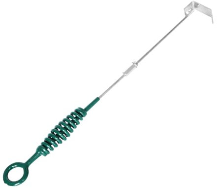 18 Green BBQ Ash Tool for Big Green Egg Ash Rake Ash Cleaner for BGE Kamado Accessories Long Handle Cleaner with Scraper Stainless Steel Charcoal Pellet Grills Wood Burning Stove