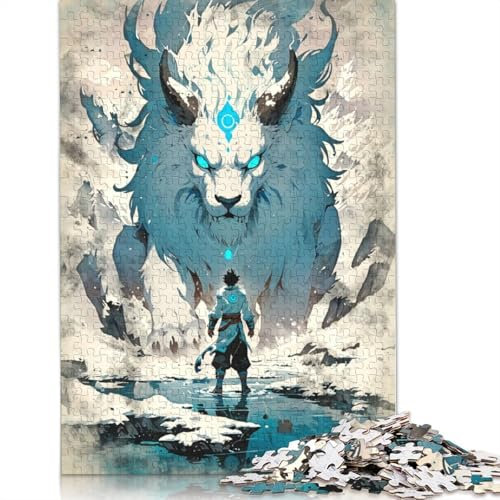 White Lion Spirit Puzzle-Spielzeug, Lernspiel, Premium-Karton-Puzzle für Erwachsene und Kinder, Geschenk, 1000 Teile (75 x 50 cm)