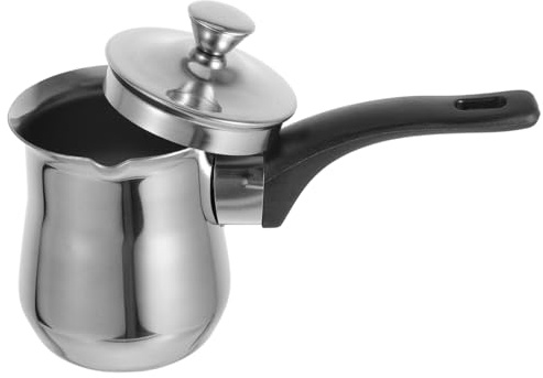 UKCOCO - Cafetera turca para olla de leche con tapa y mango para cocina y café