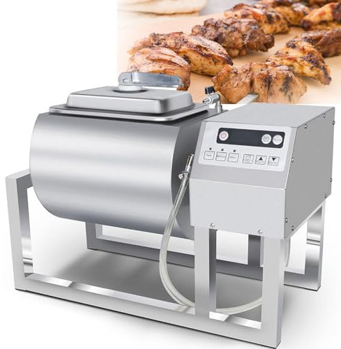 Marinatrice E Tumbler Sottovuoto Da 18 Litri, Per Marinare Carne E Verdure, Macchina Per Marinatura Commerciale A Tre Velocità Con Rotazione Bidirezionale E Temporizzazione Da 1 A 99 Minuti